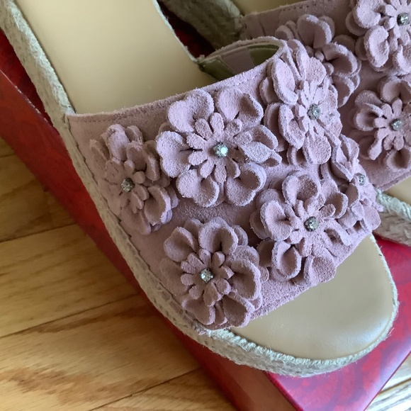 Carlos Santana Chandler Suede Slide Sandals Pink Blush SZ 9.5 - Picture 4 of 13